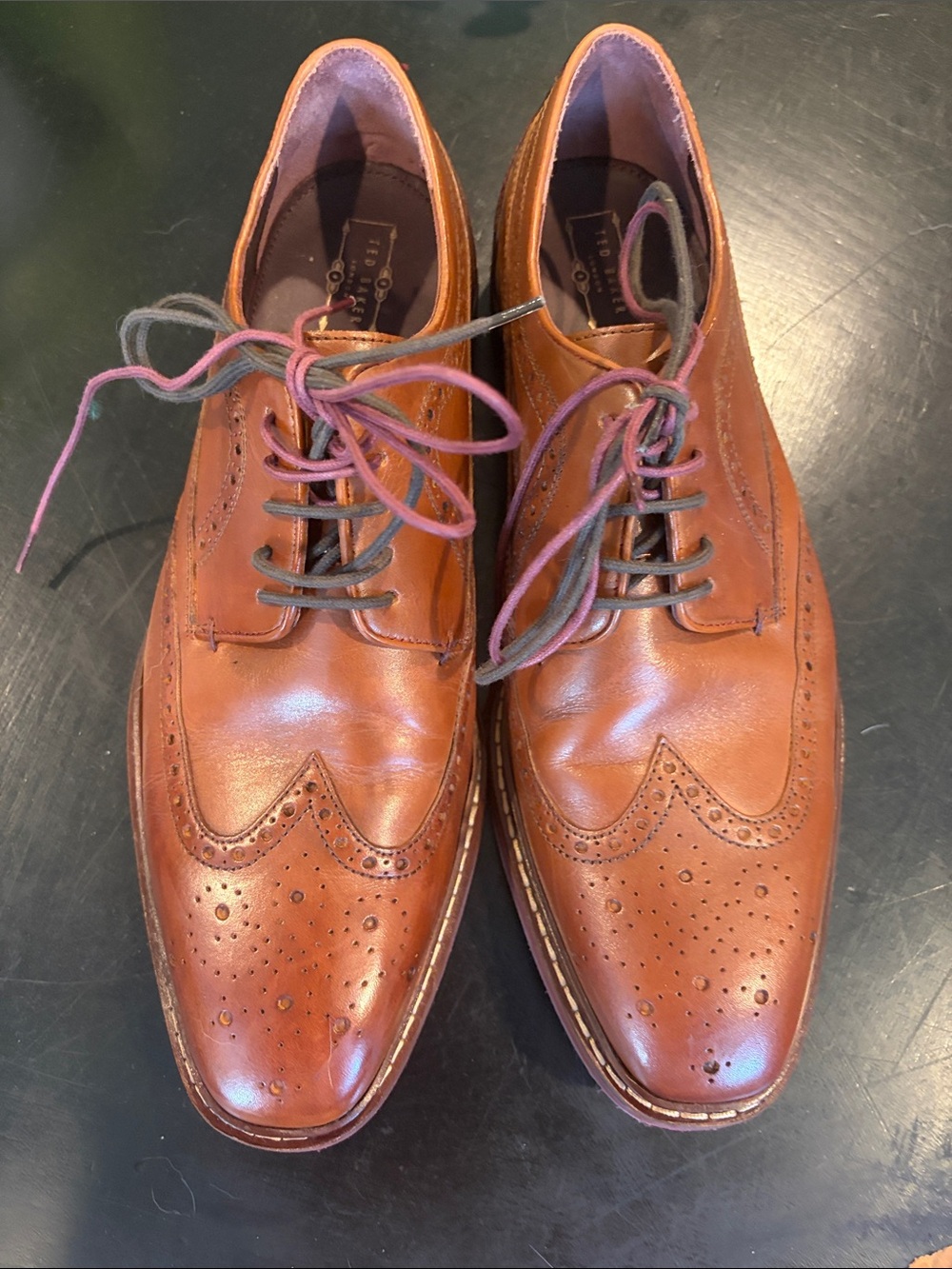 Ted Baker London men’s wingtip brogue Oxford shoes